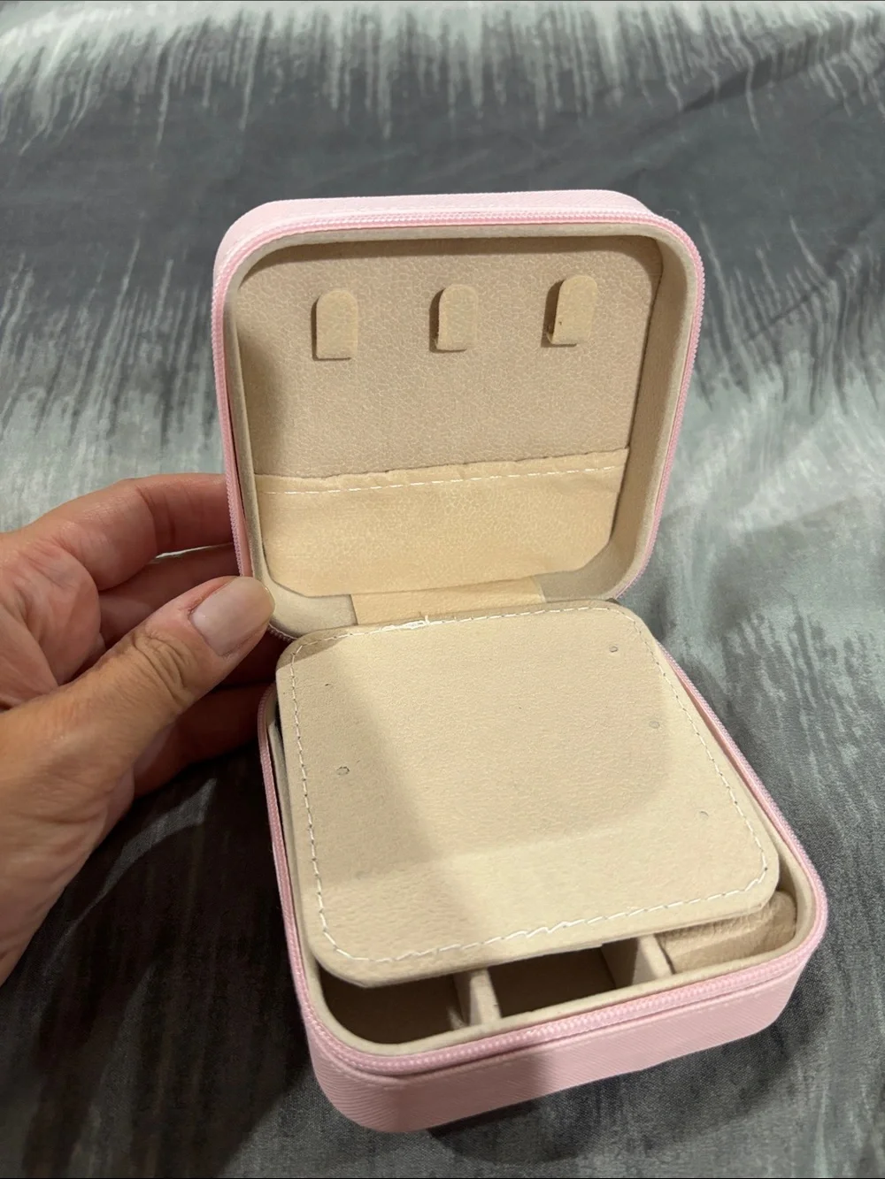 Pink Kids Jewelry Box with Gold-Trimmed 'J' Initial